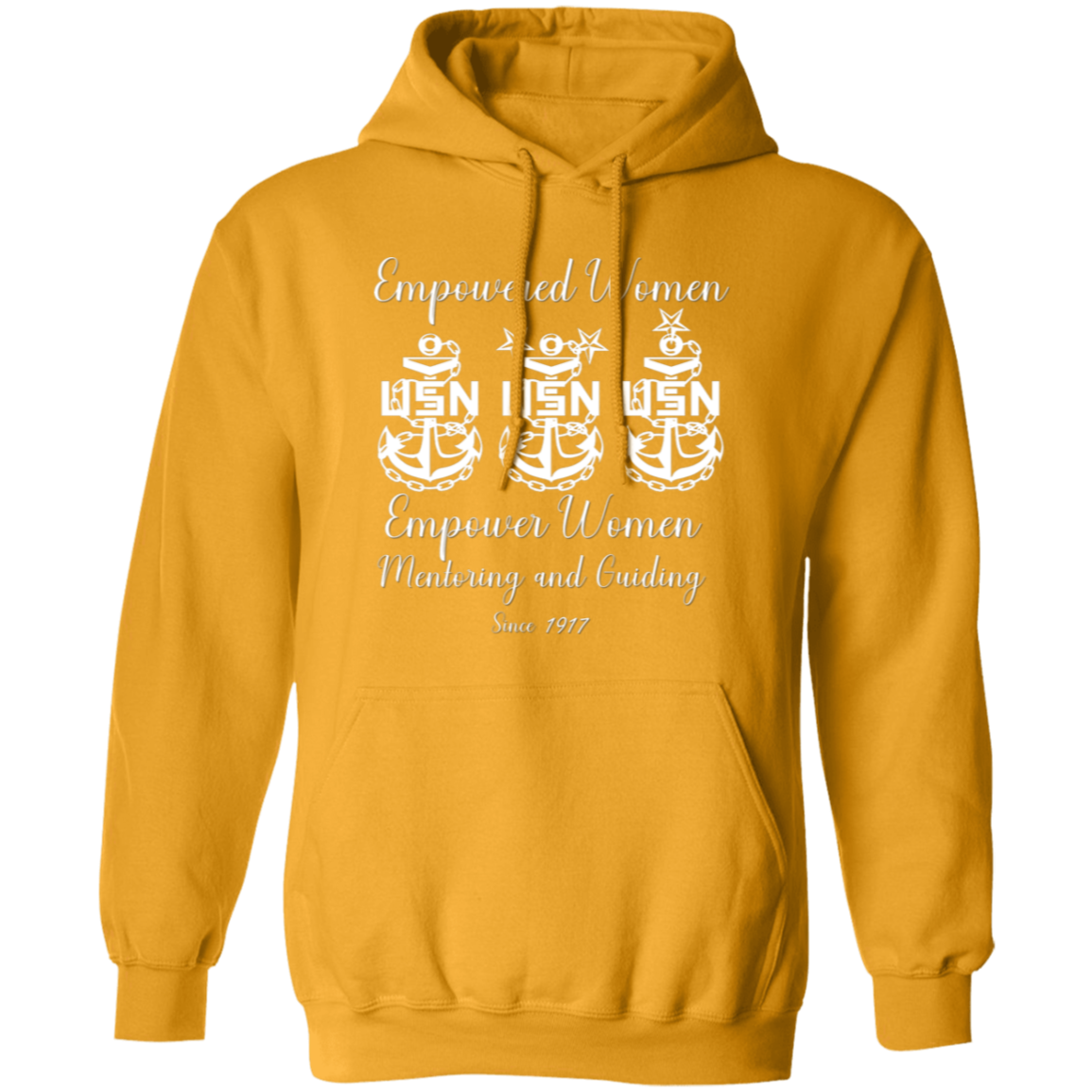 Empowered Women White Design Pullover Hoodie