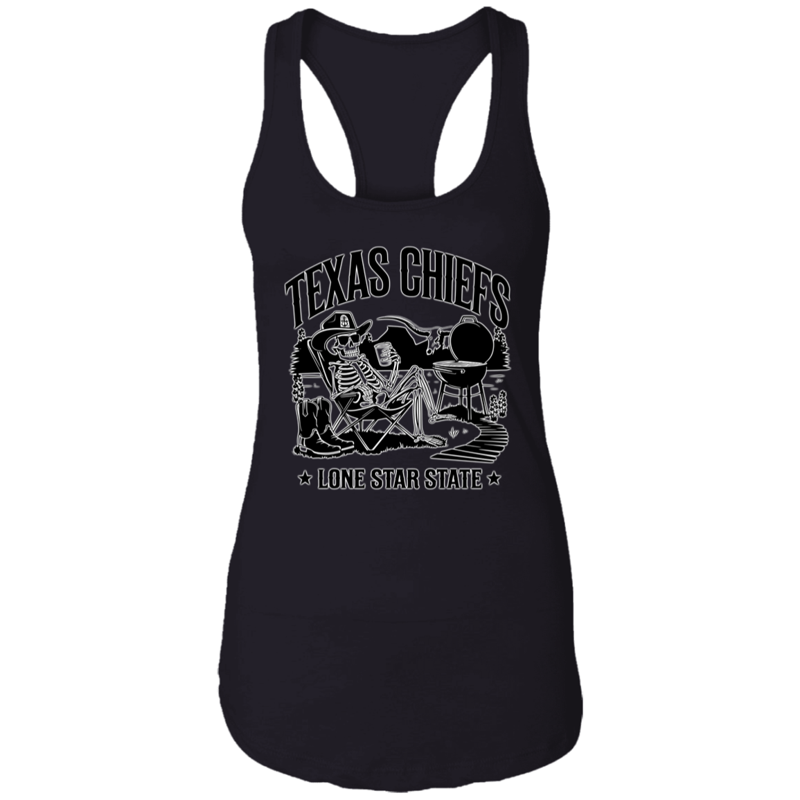 Lone Star State Texas Chiefs Ladies Racerback Tank