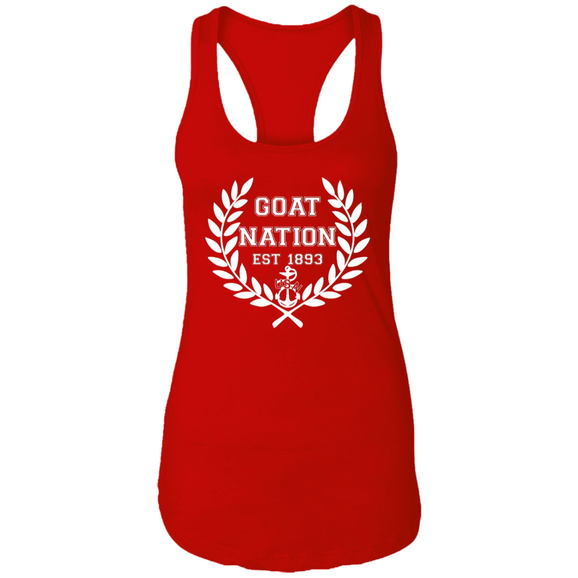 Goat Nation White Ladies Racerback Tank