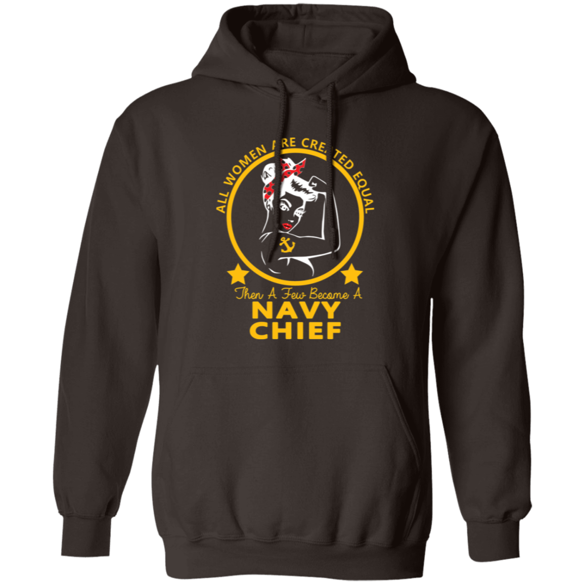 Navy Girl Chief Gold Pullover Hoodie