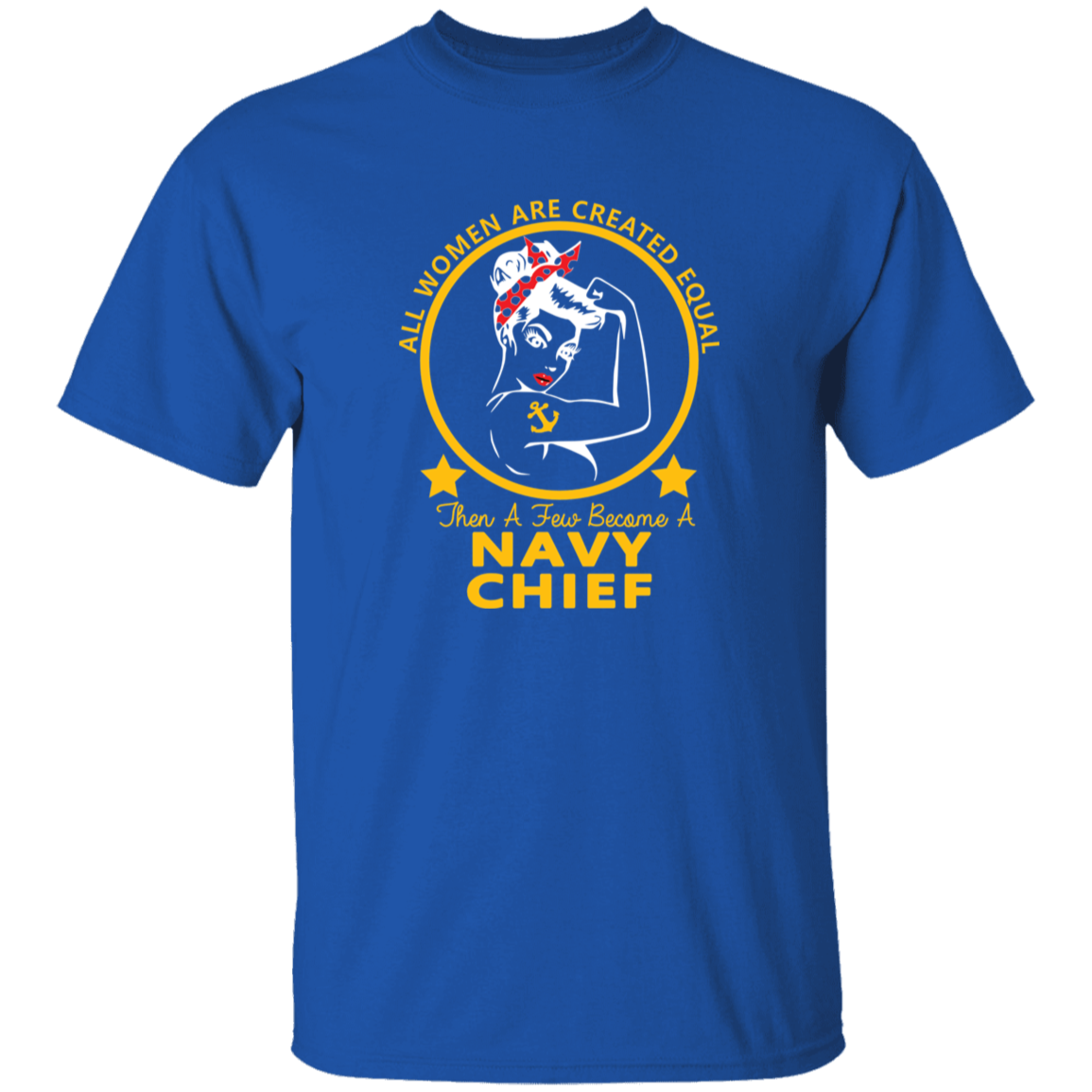 Navy Girl Chief Gold 5.3 oz. T-Shirt