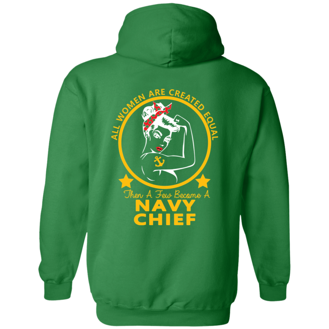 Navy Girl Front and Back Pullover Hoodie