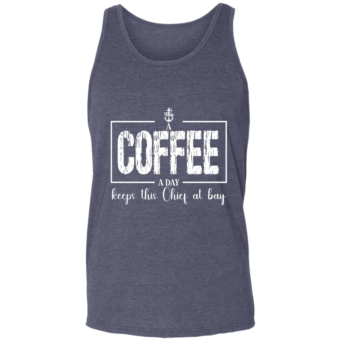 A Coffee a Day White Design Unisex Tank
