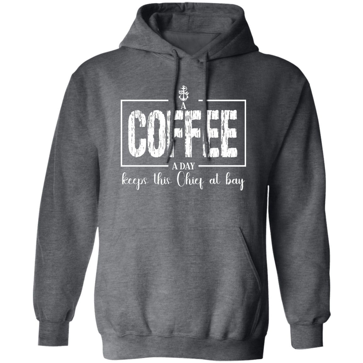 A Coffee a Day White Design Pullover Hoodie