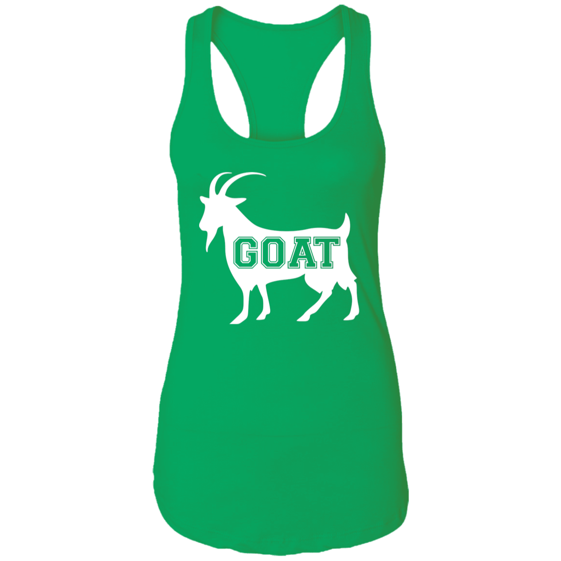 GOAT White Ladies Racerback Tank