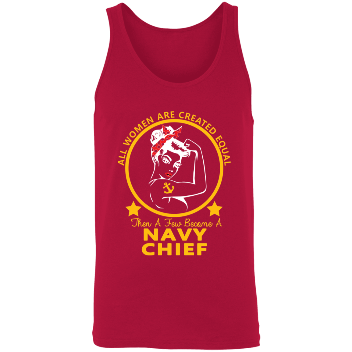 Navy Girl Chief Gold Unisex Tank