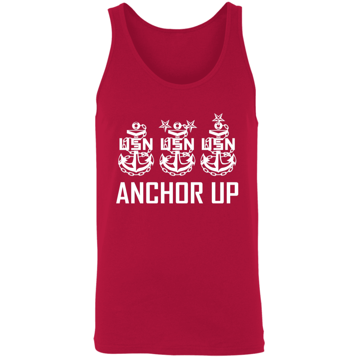 Anchor Up White Design Unisex Tank