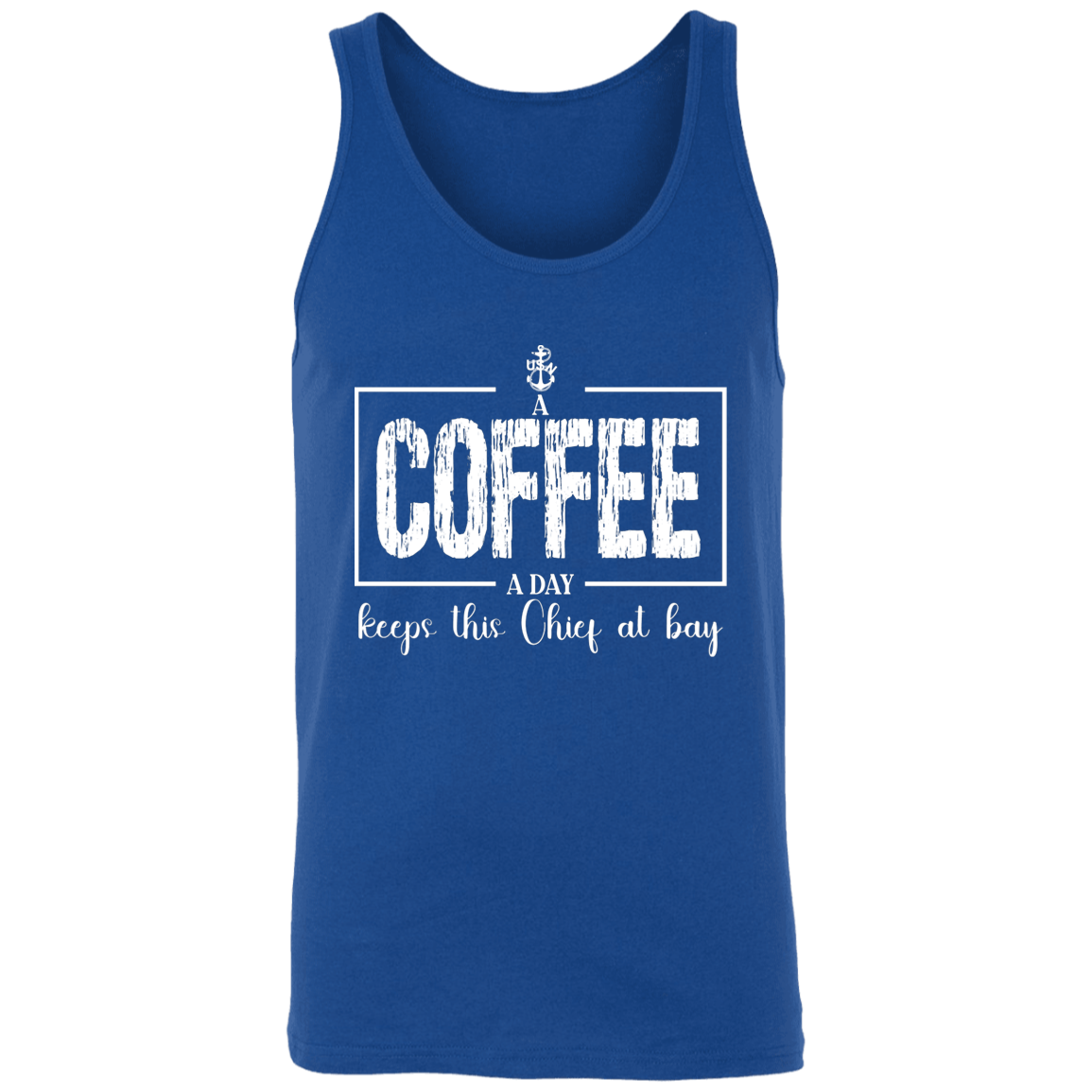 A Coffee a Day White Design Unisex Tank