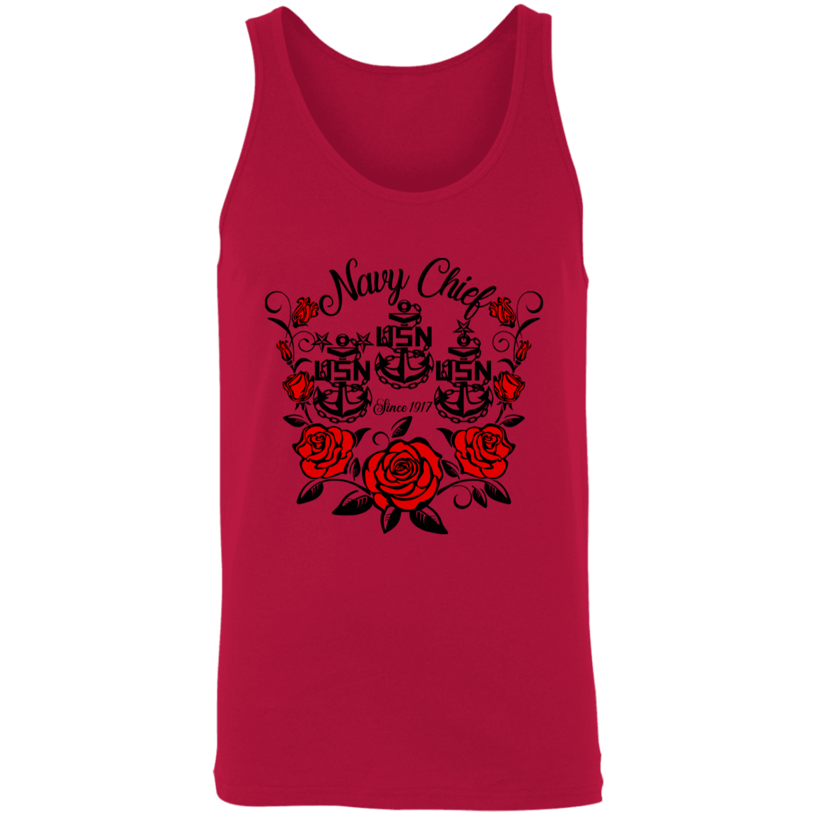 Navy Chief Rose Unisex Tank