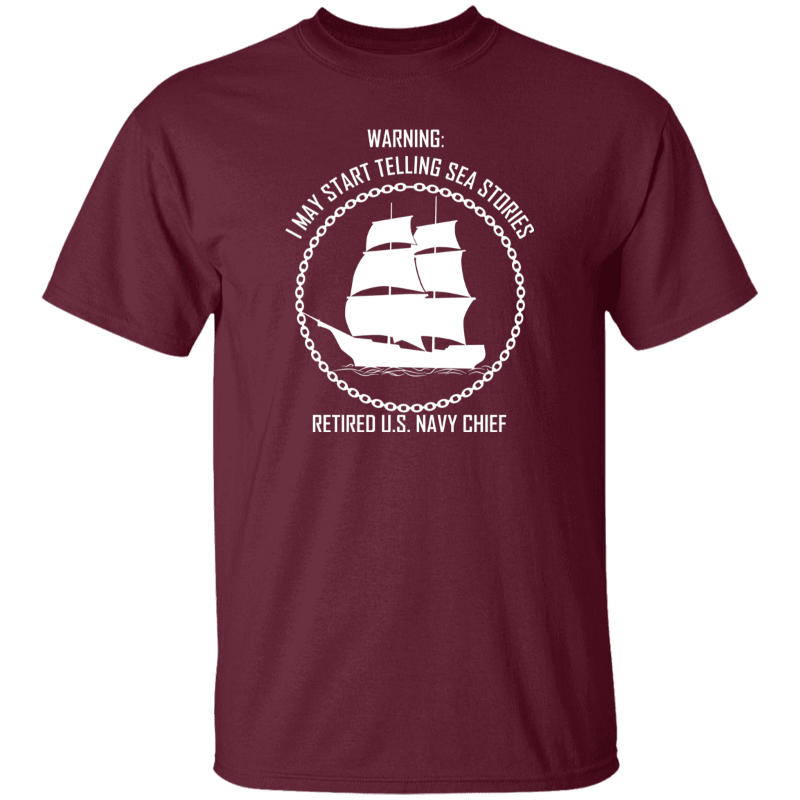 Retired Sea Stories White 5.3 oz. T-Shirt