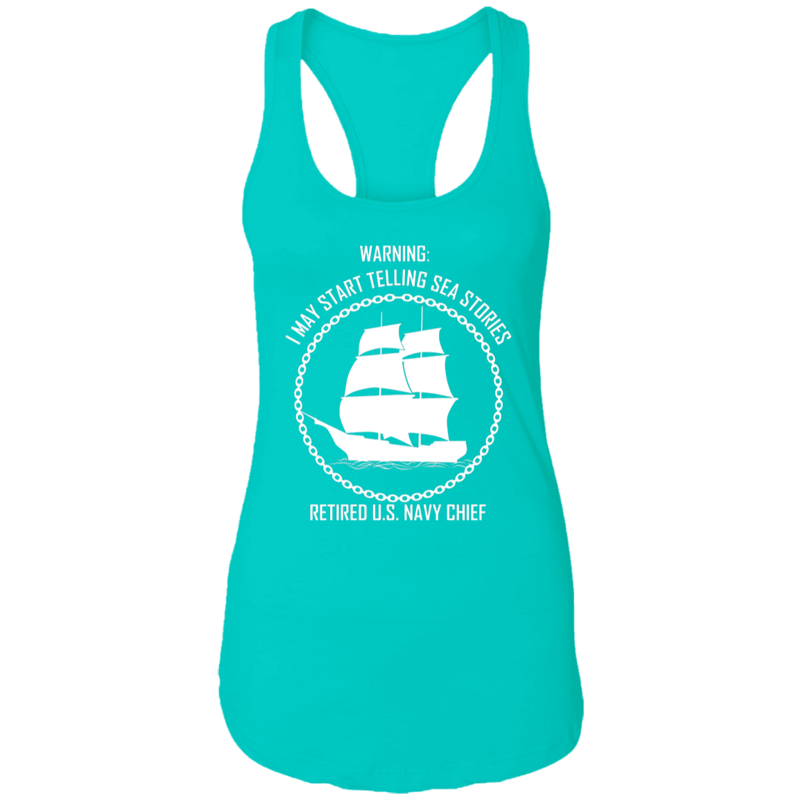 Retired Sea Stories White Ladies Racerback Tank