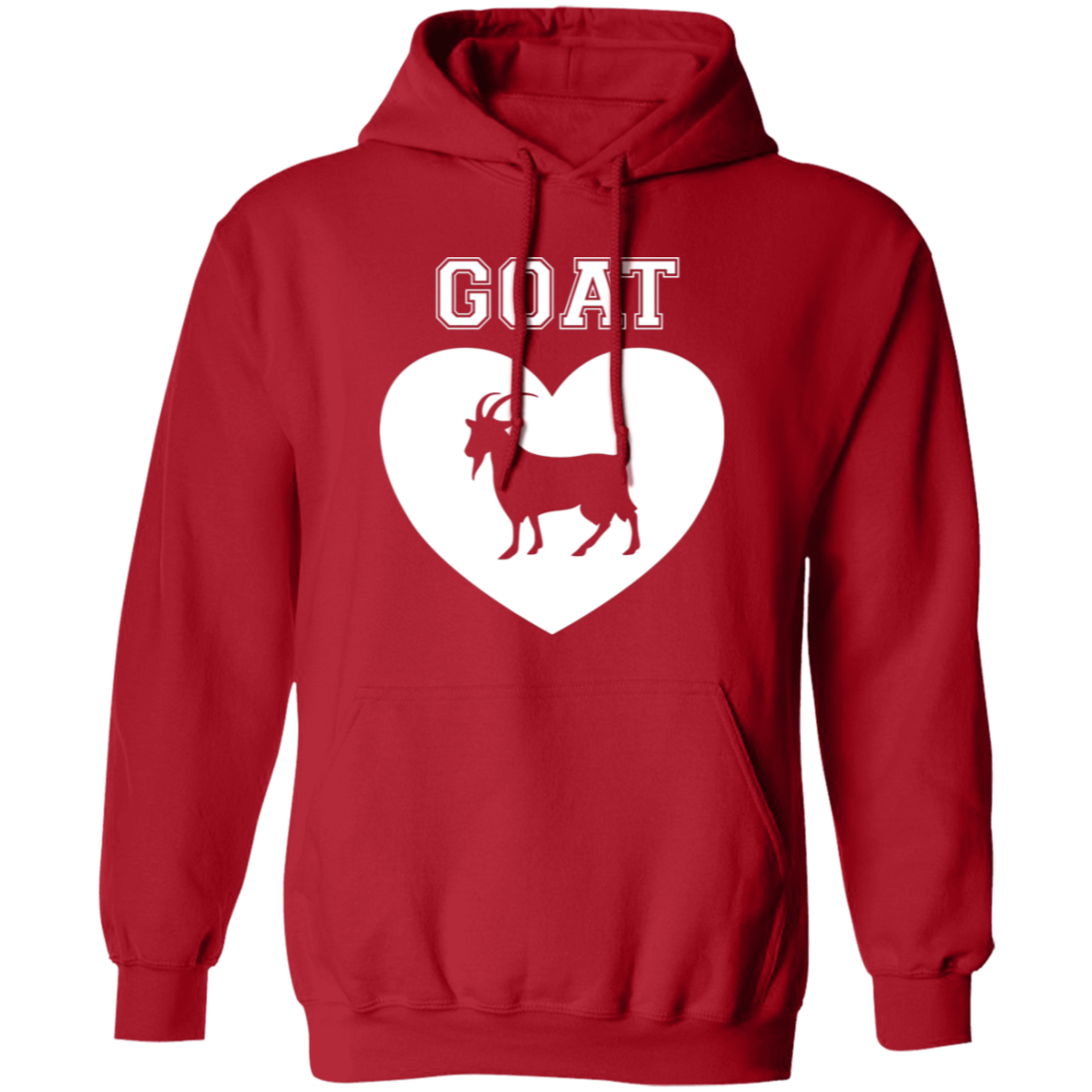 Goat Heart White Pullover Hoodie