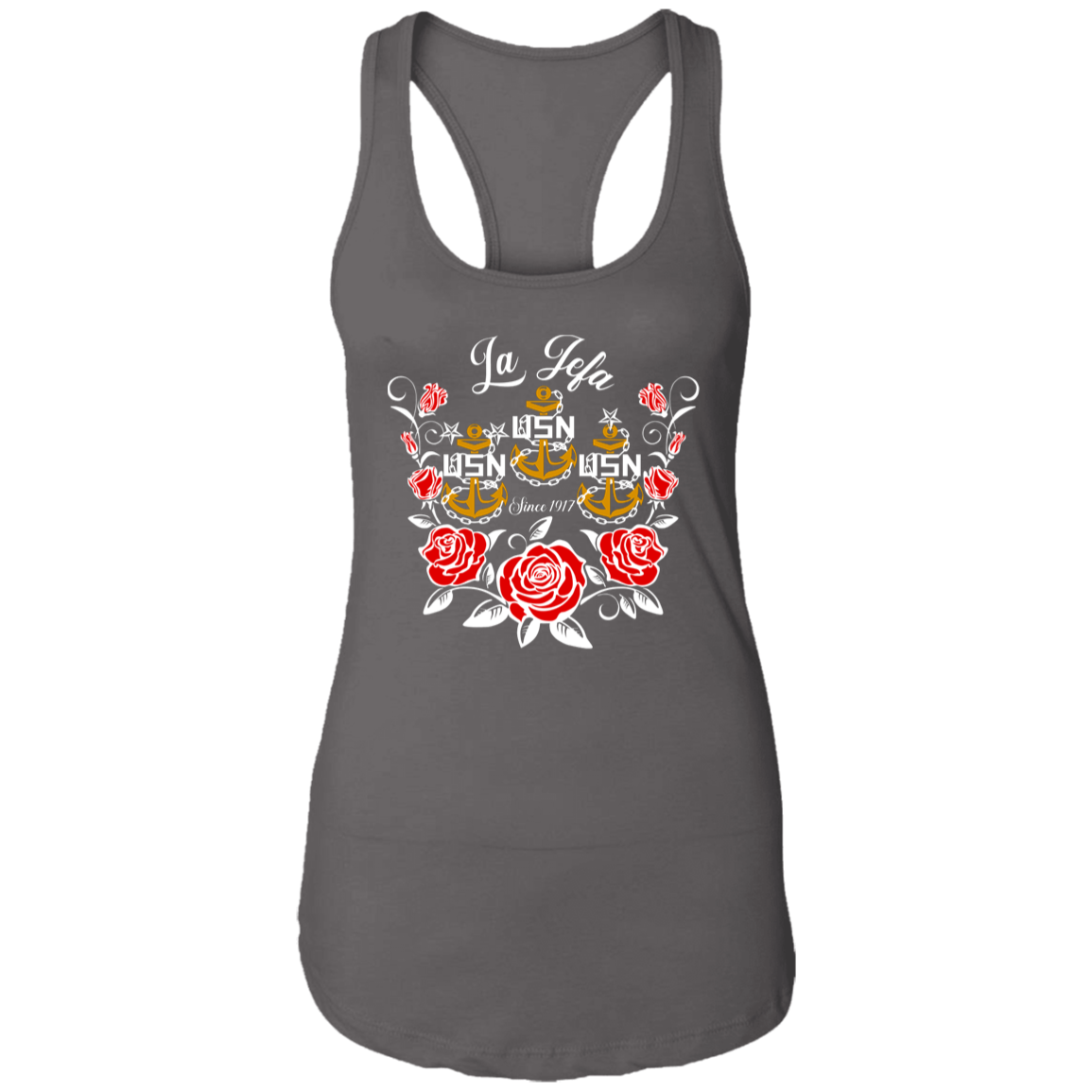 La Jefa Rose Gold Ladies Racerback Tank