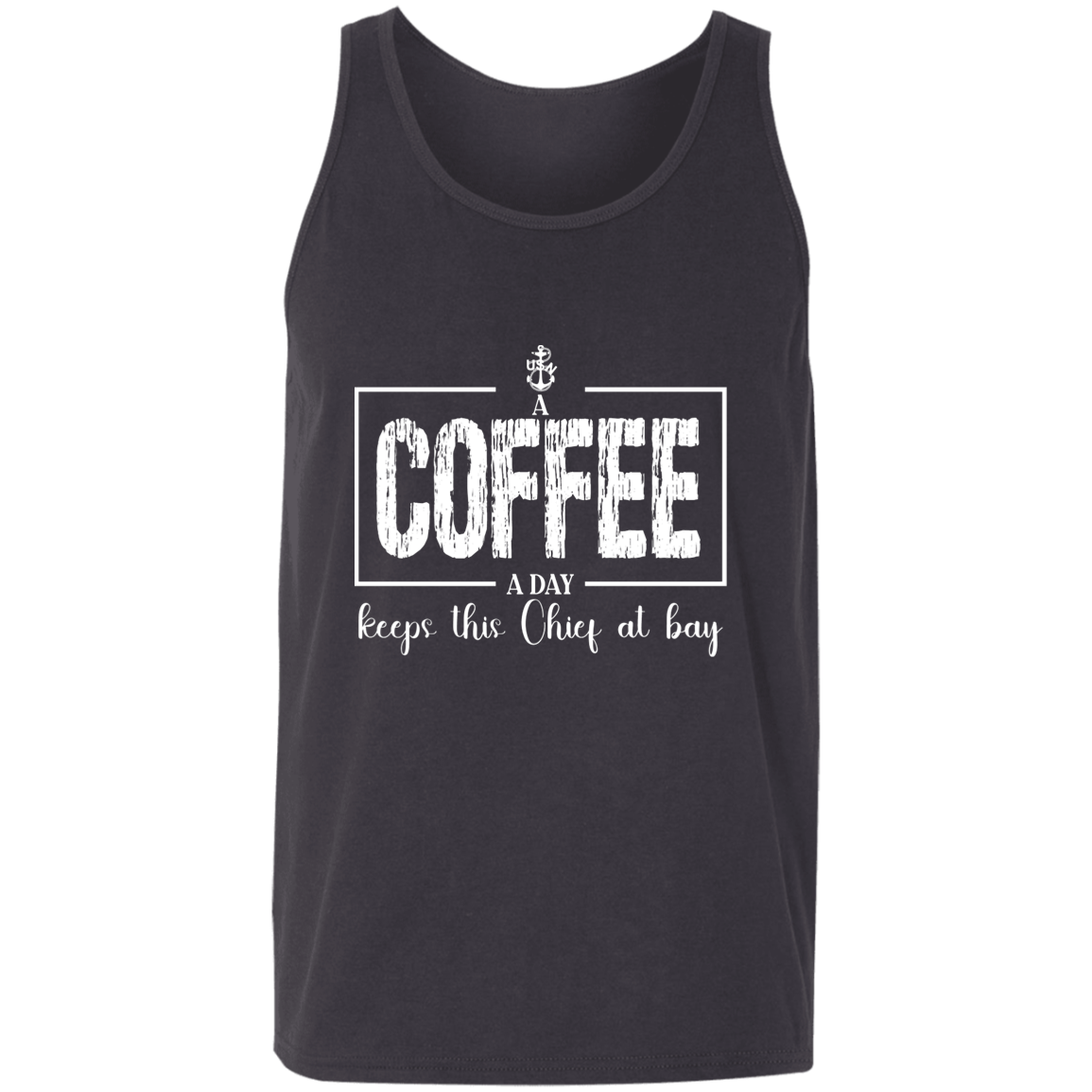 A Coffee a Day White Design Unisex Tank