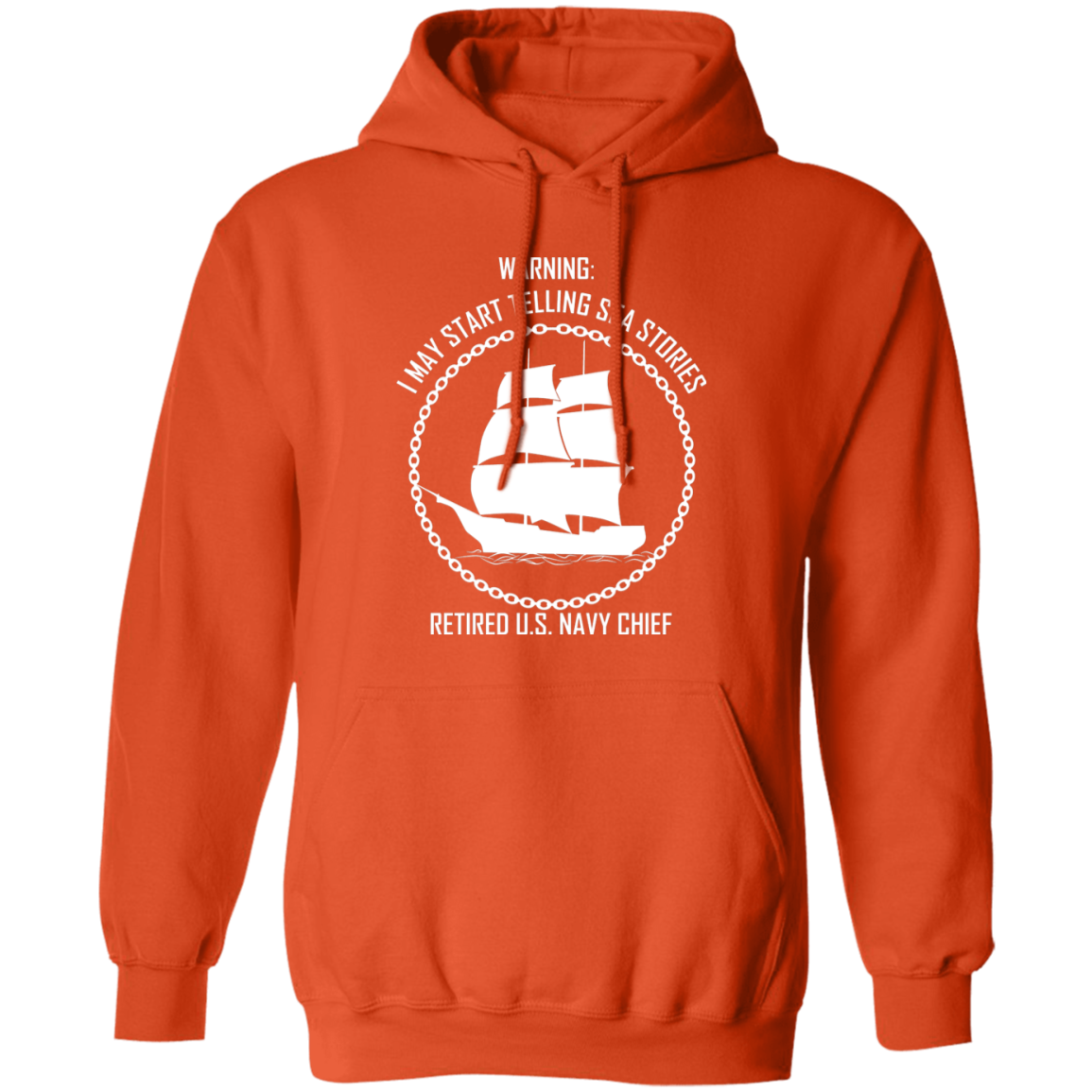 Retired Sea Stories White Pullover Hoodie