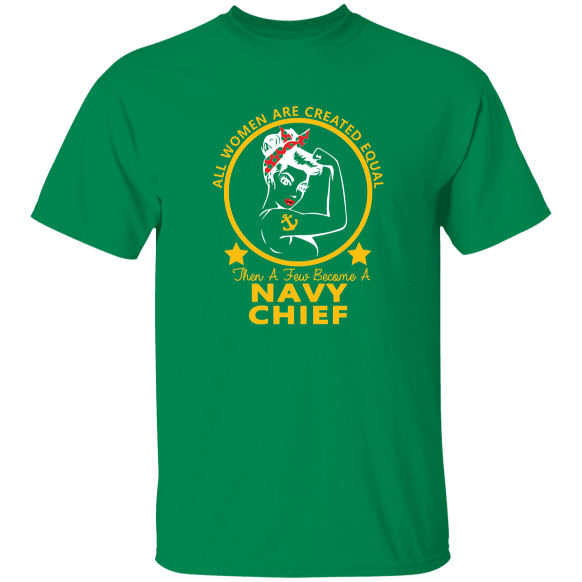 Navy Girl Chief Gold 5.3 oz. T-Shirt