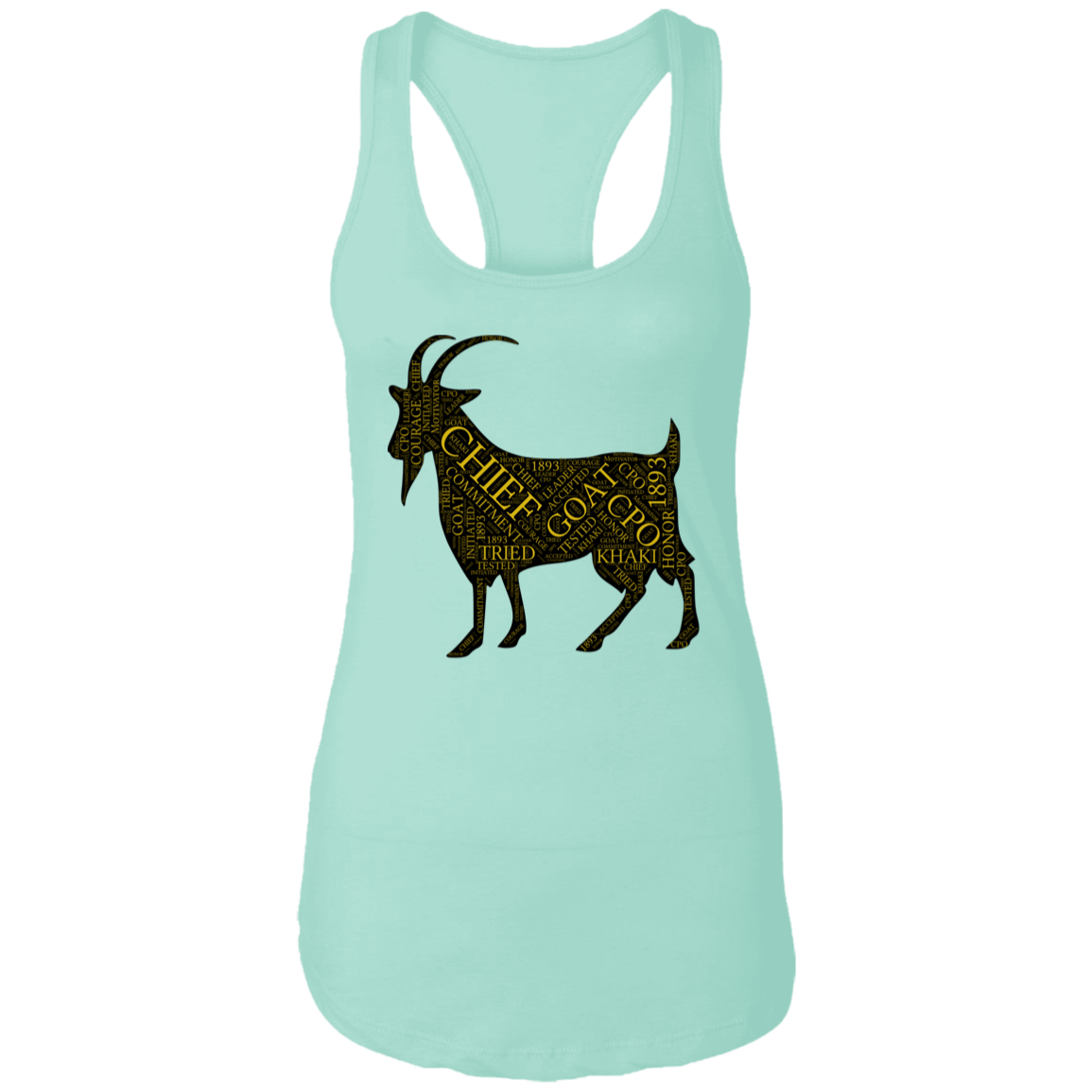 Goat Word Ladies Racerback Tank