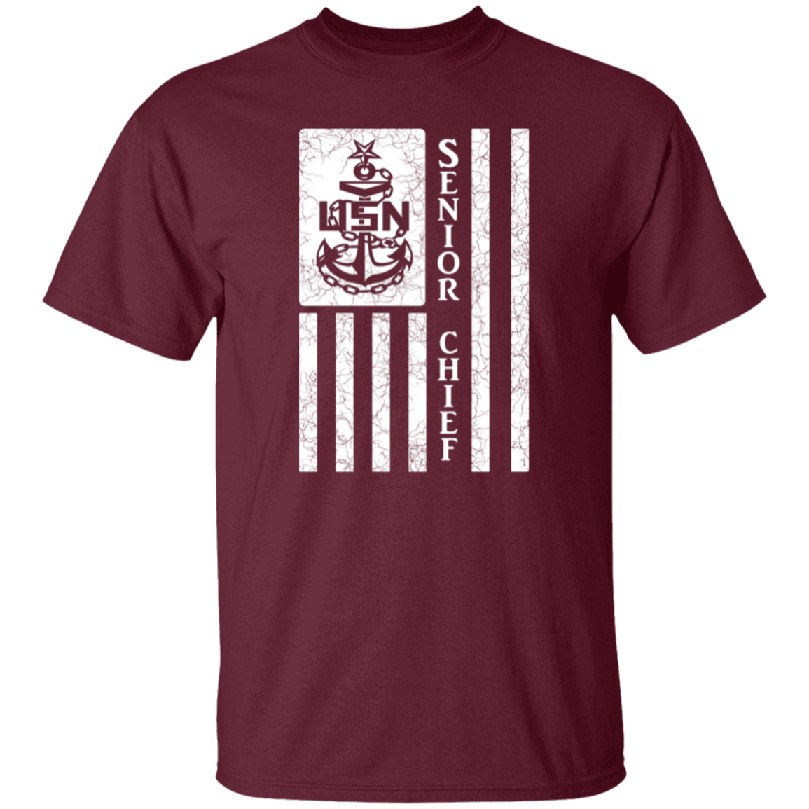 Senior Chief Flag White 5.3 oz. T-Shirt