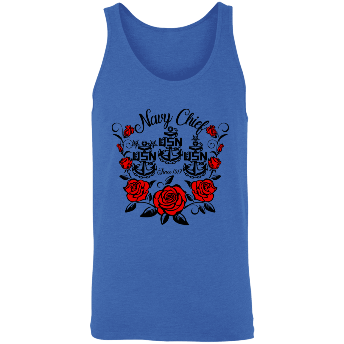 Navy Chief Rose Unisex Tank