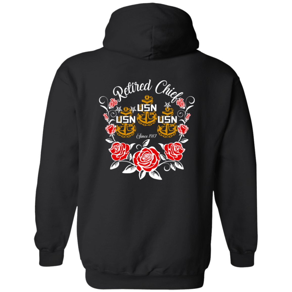Retired Chief Rose Zip Up Hooded Sweatshirt