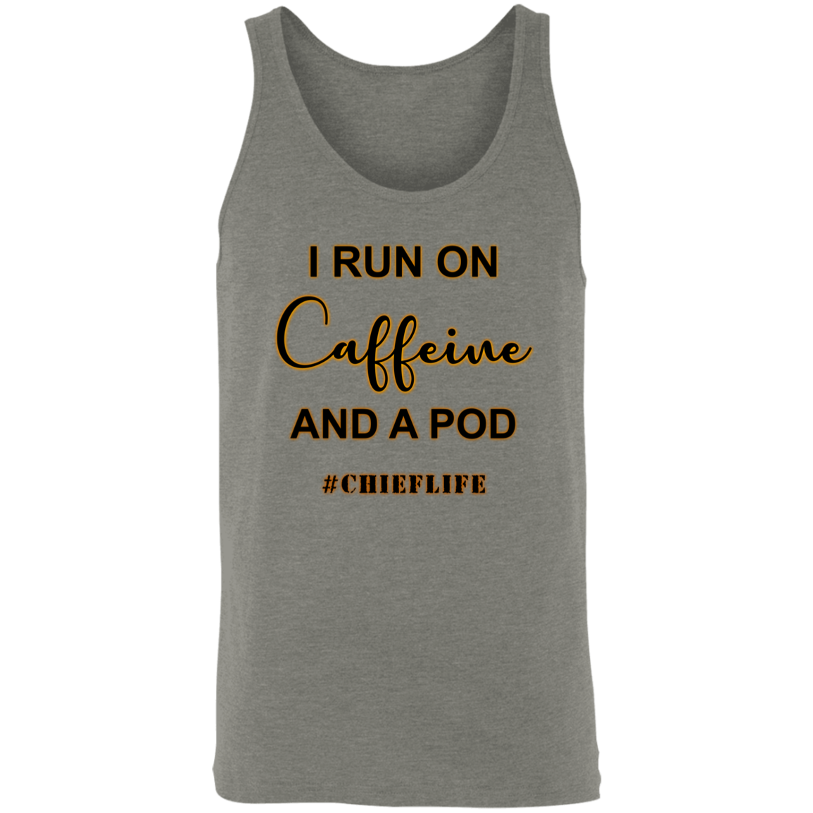 I Run On Caffeine Unisex Tank