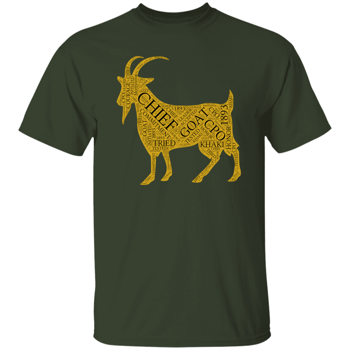 Goat Word Gold 5.3 oz. T-Shirt