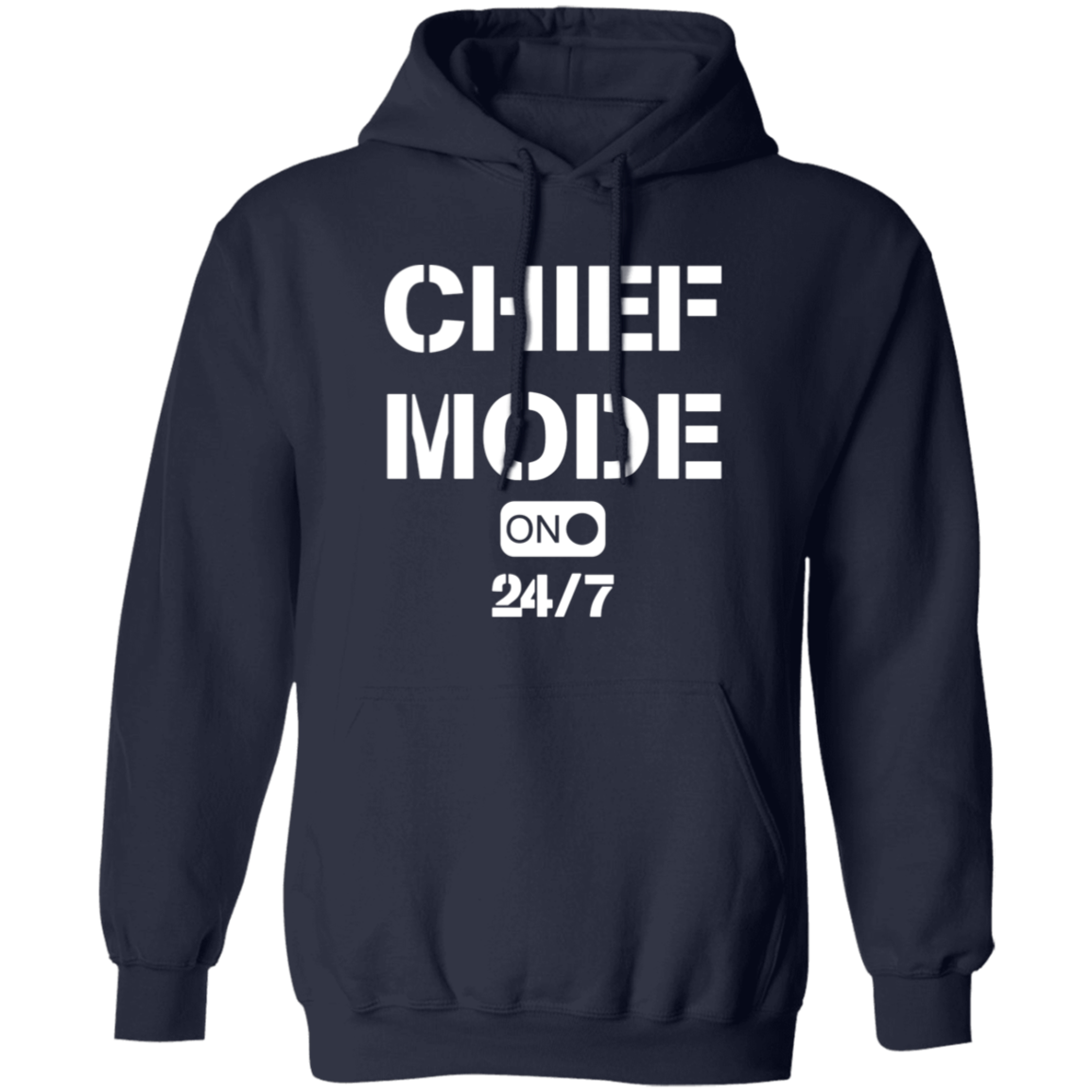 Chief Mode White Pullover Hoodie