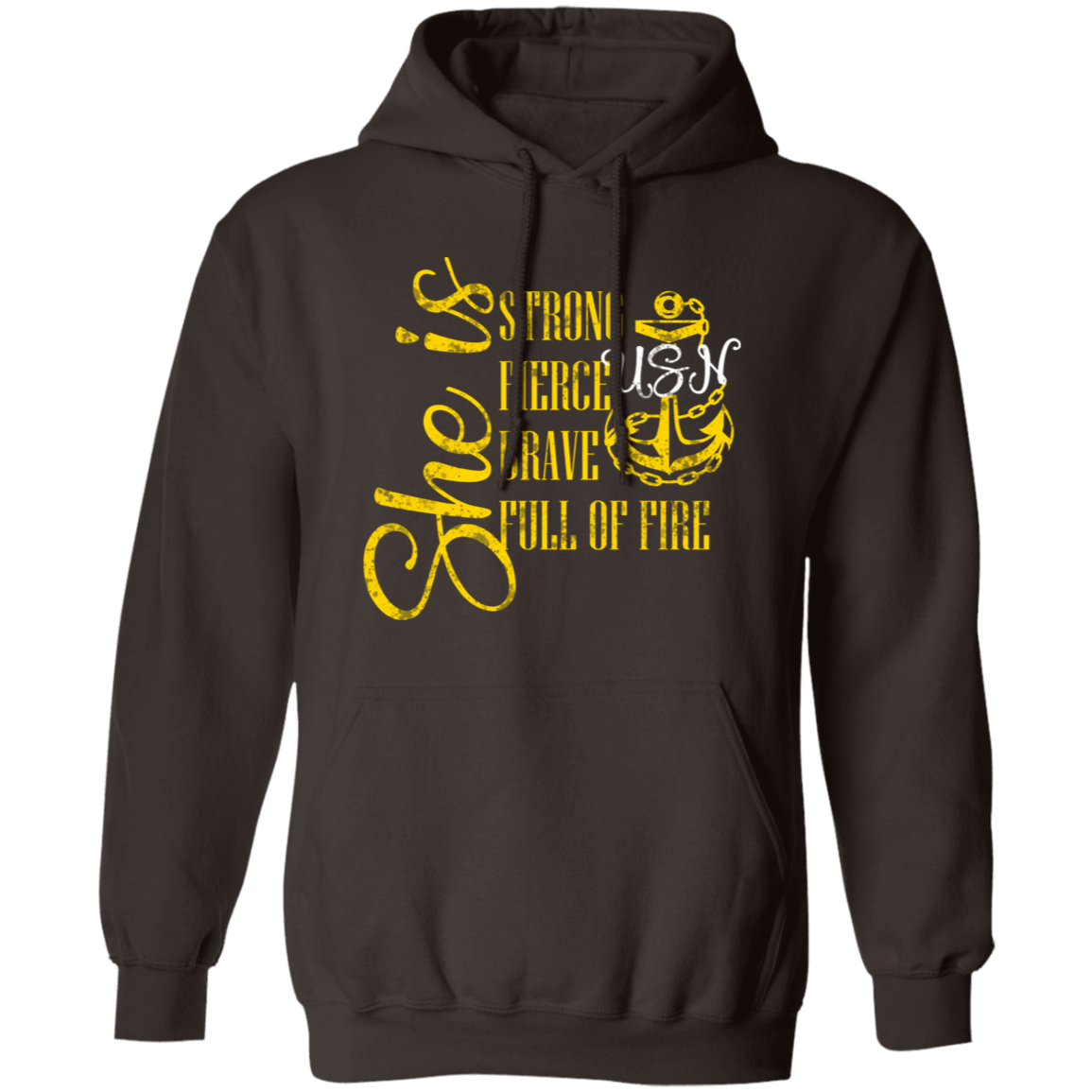 She Is Gold Pullover Hoodie