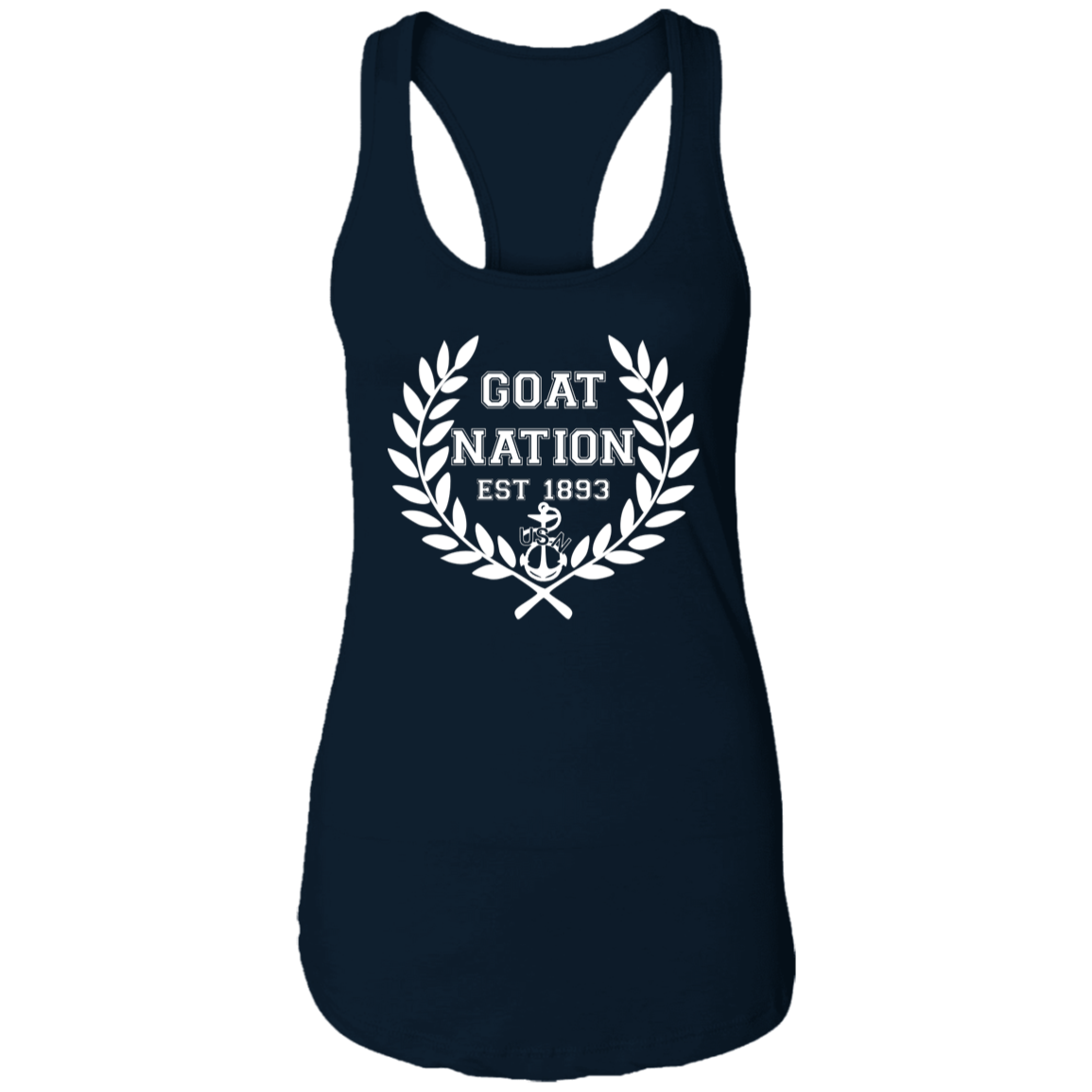 Goat Nation White Ladies Racerback Tank
