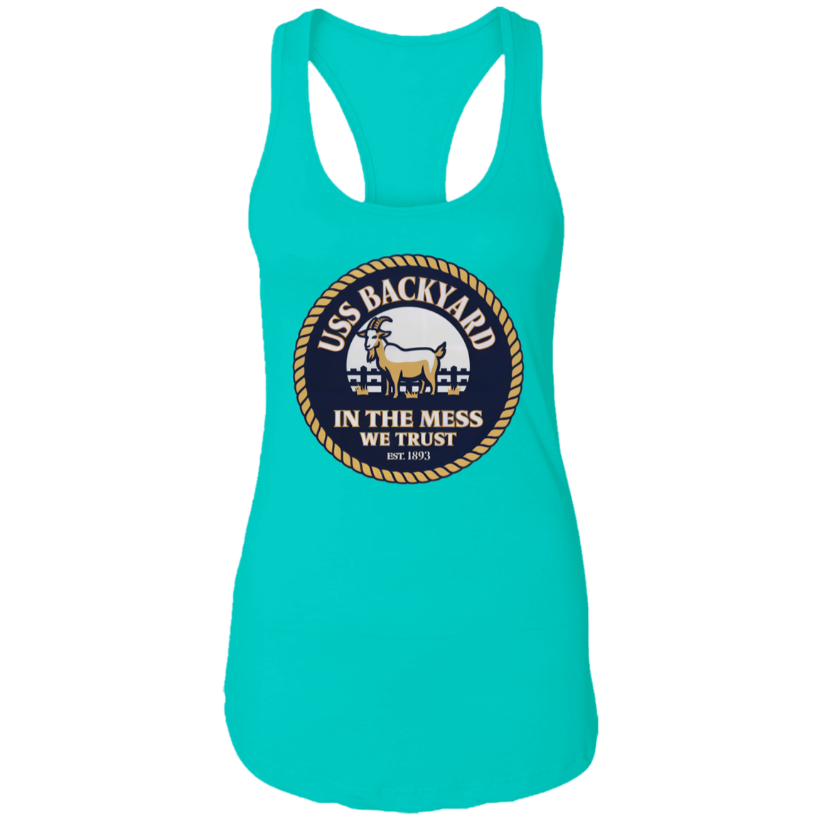 USS Backyard Ladies Racerback Tank
