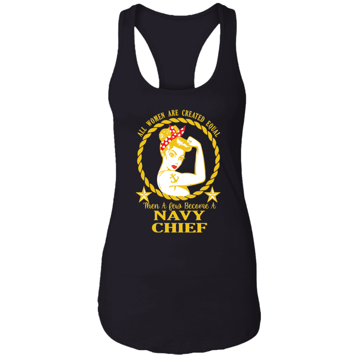 Navy Girl V2 Ladies Racerback Tank