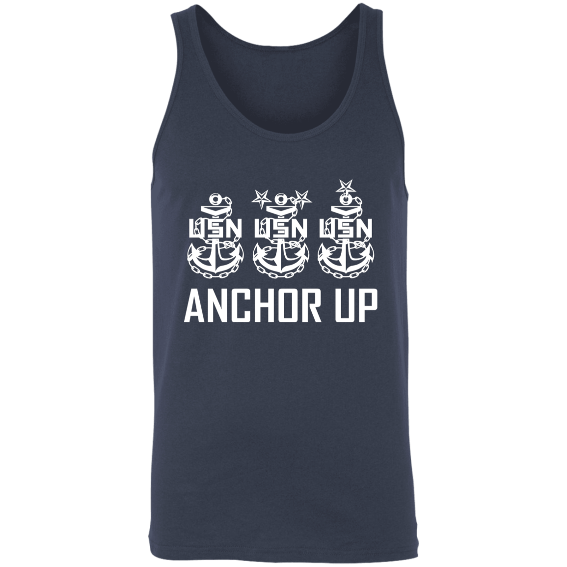 Anchor Up White Design Unisex Tank
