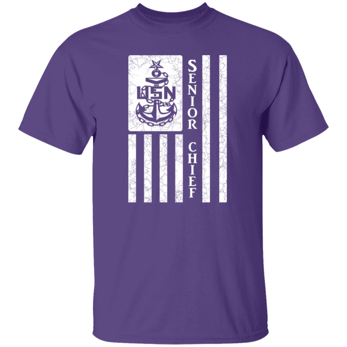 Senior Chief Flag White 5.3 oz. T-Shirt
