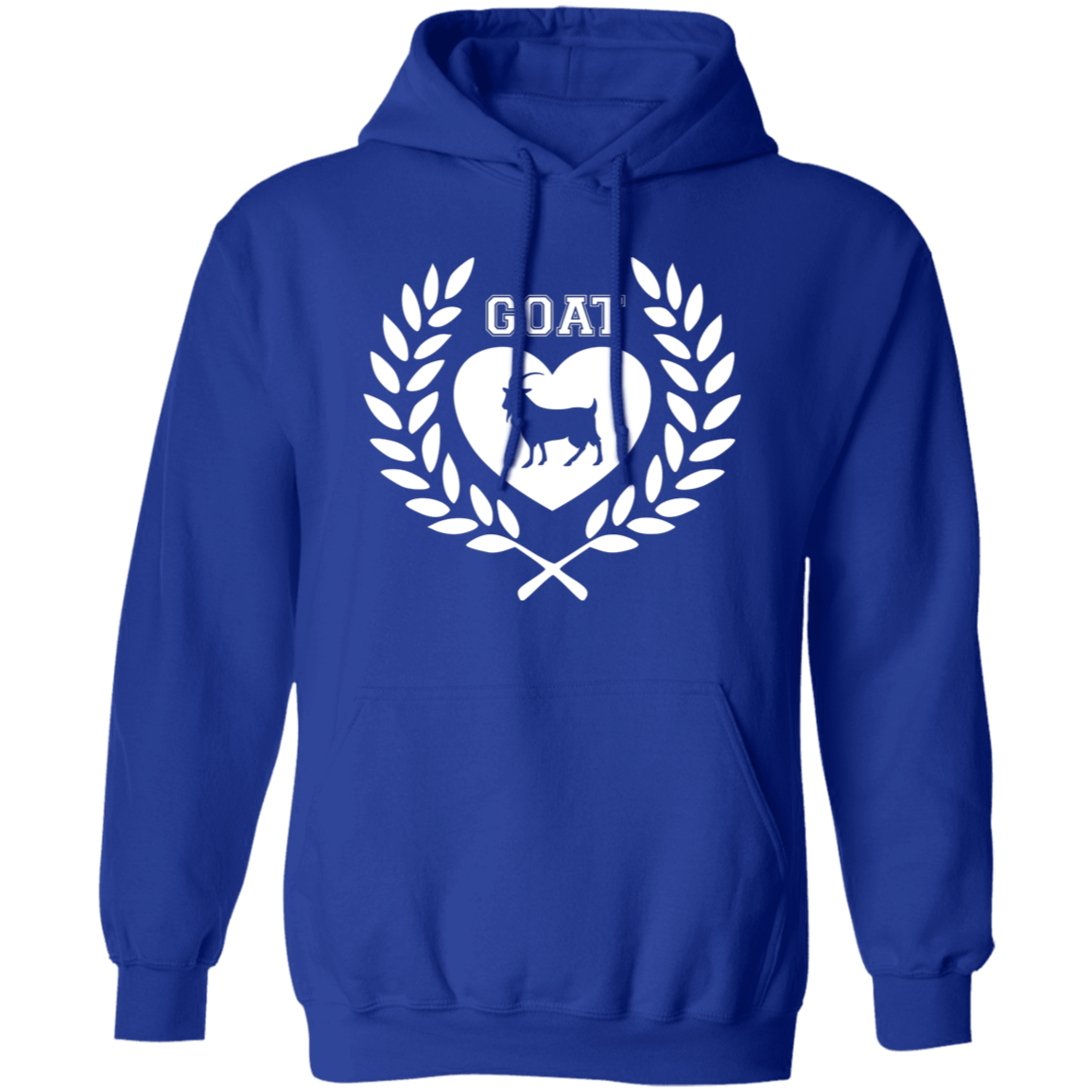 Goat Wreath White Pullover Hoodie