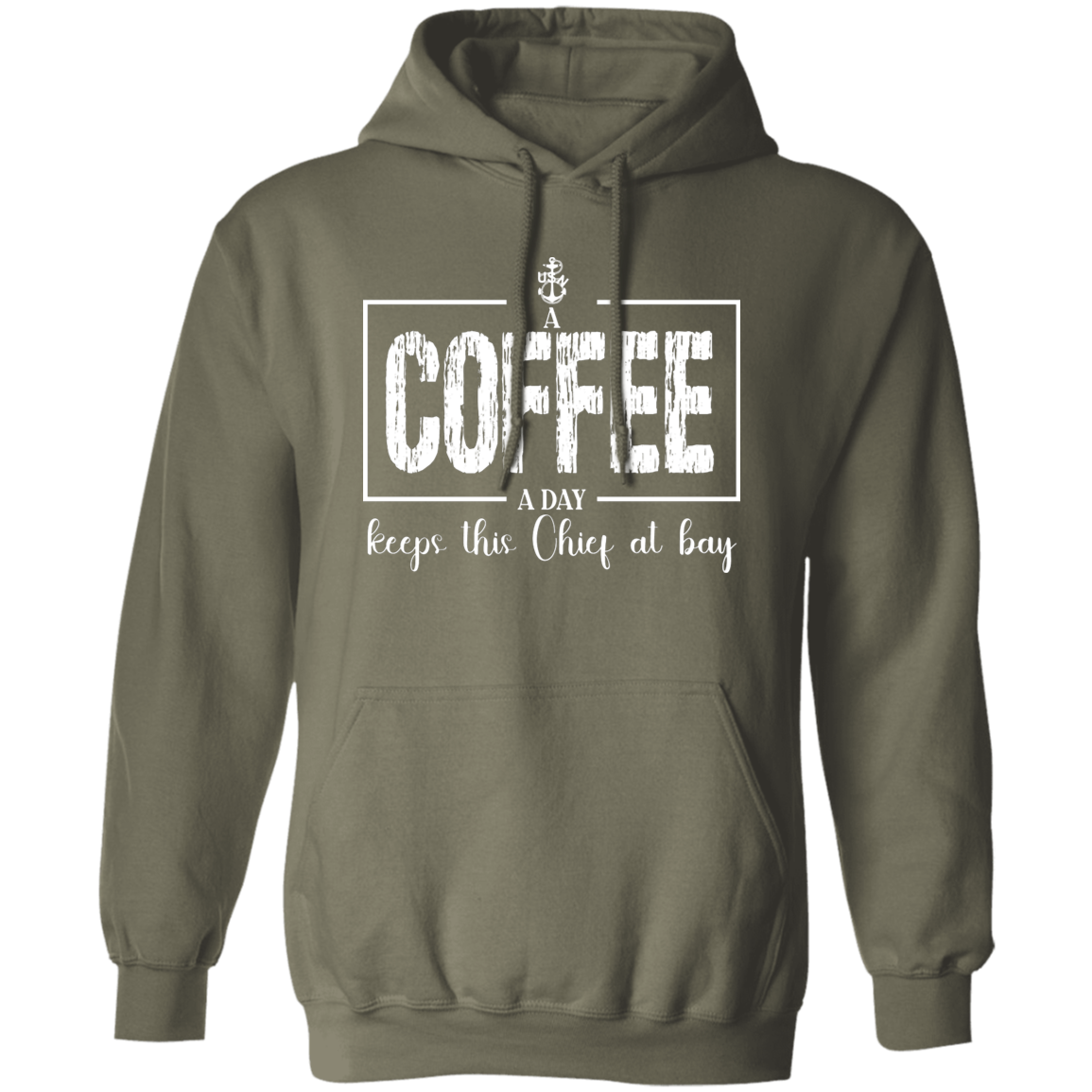 A Coffee a Day White Design Pullover Hoodie