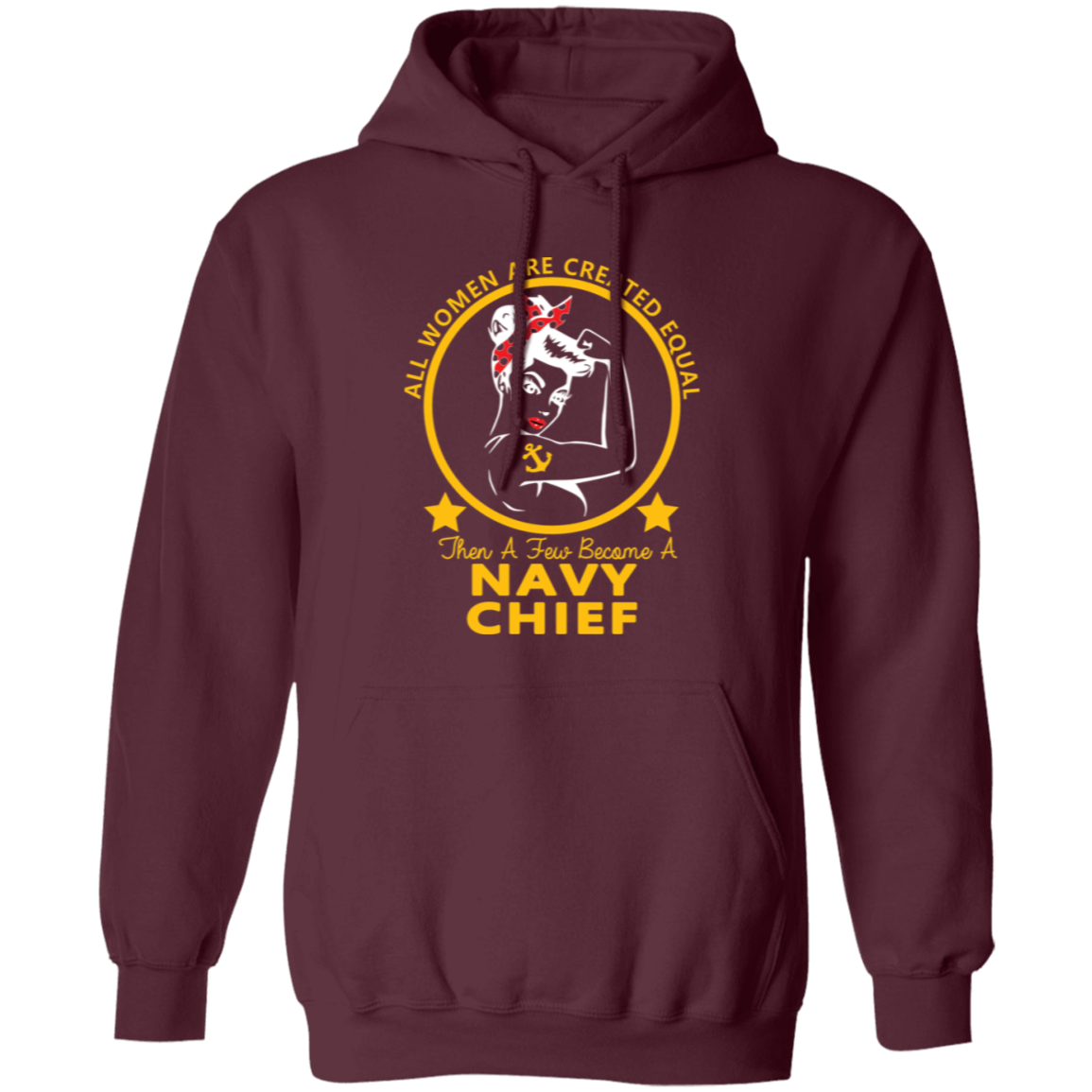 Navy Girl Chief Gold Pullover Hoodie