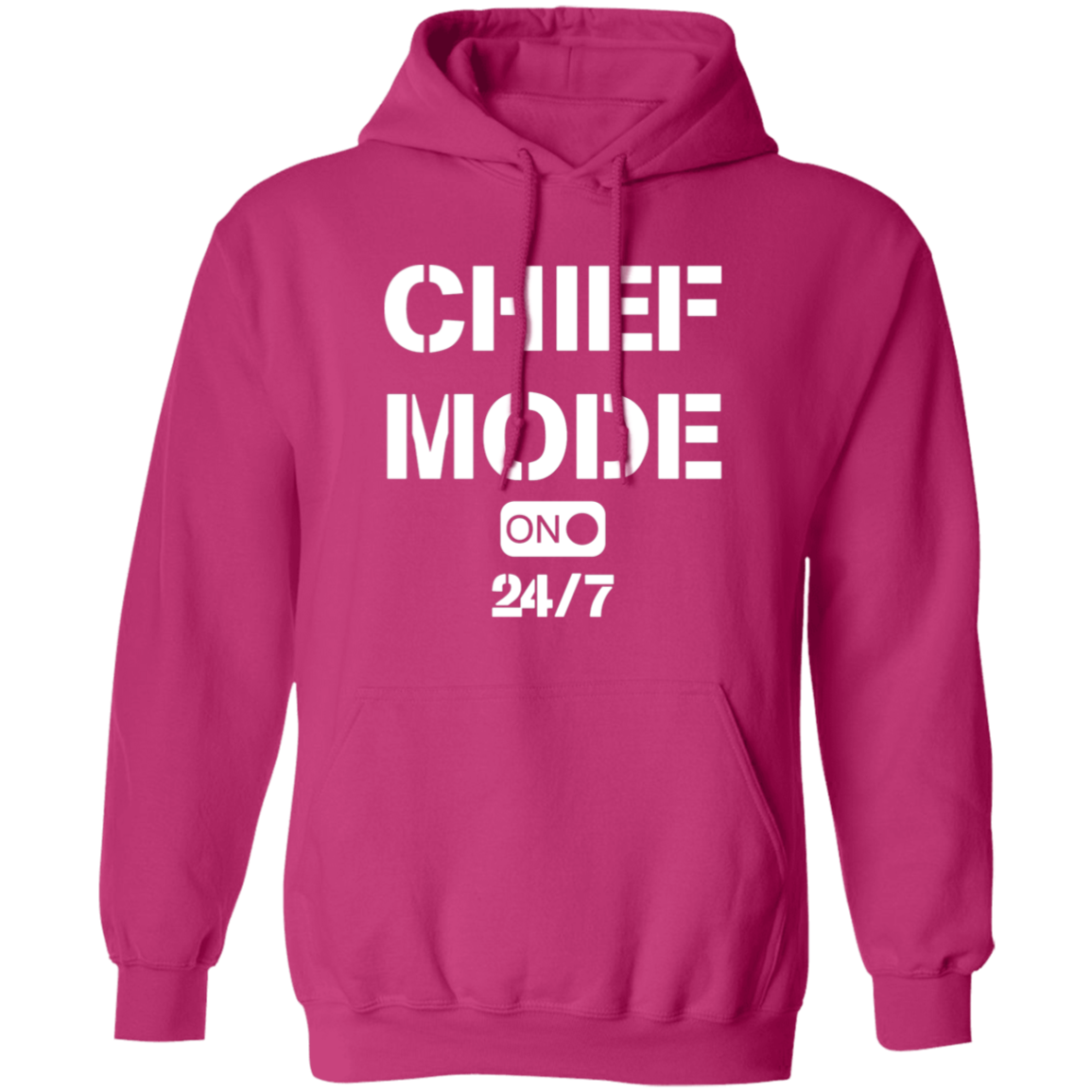 Chief Mode White Pullover Hoodie
