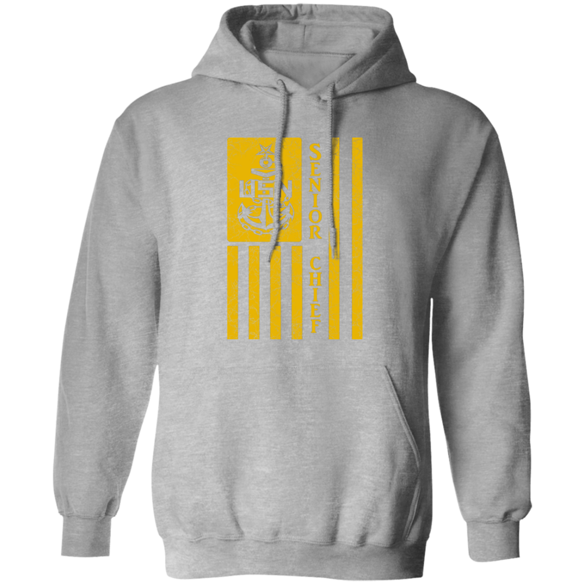Senior Chief Flag Gold Pullover Hoodie