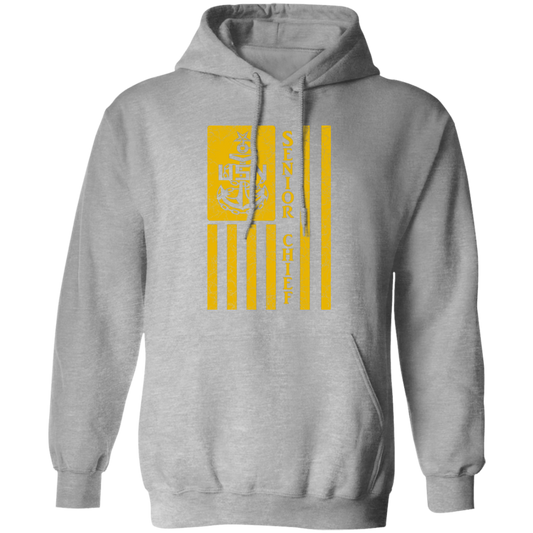 Senior Chief Flag Gold Pullover Hoodie