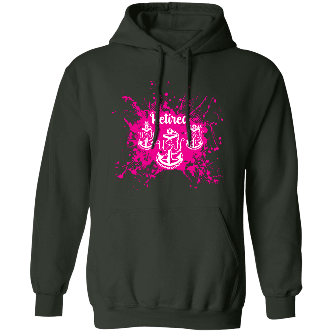 Retired Chief Pink Paint Pullover Hoodie