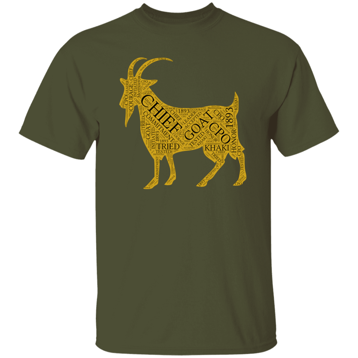Goat Word Gold 5.3 oz. T-Shirt