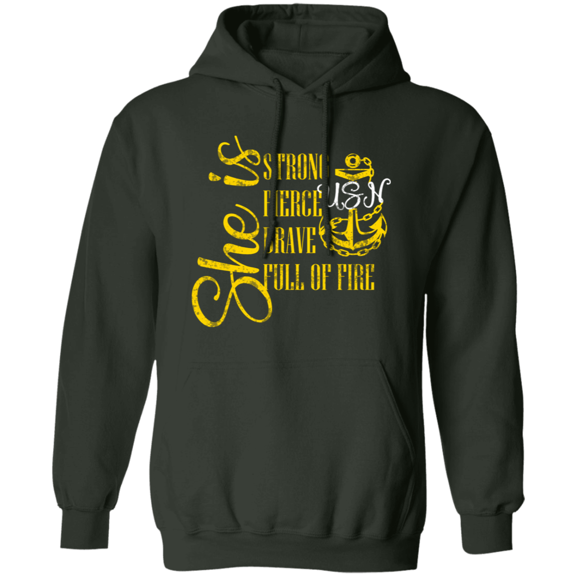 She Is Gold Pullover Hoodie