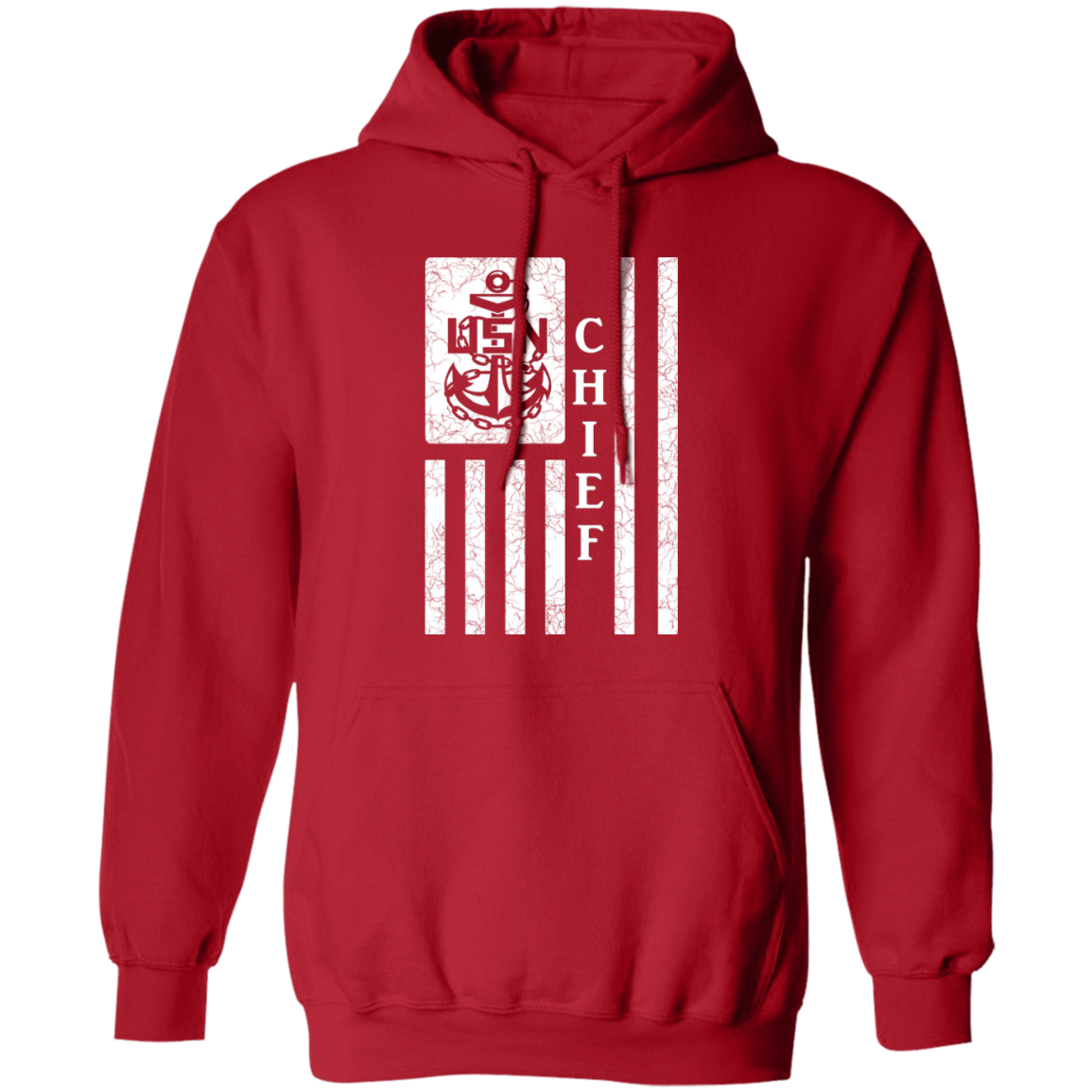 Chief Flag White Pullover Hoodie