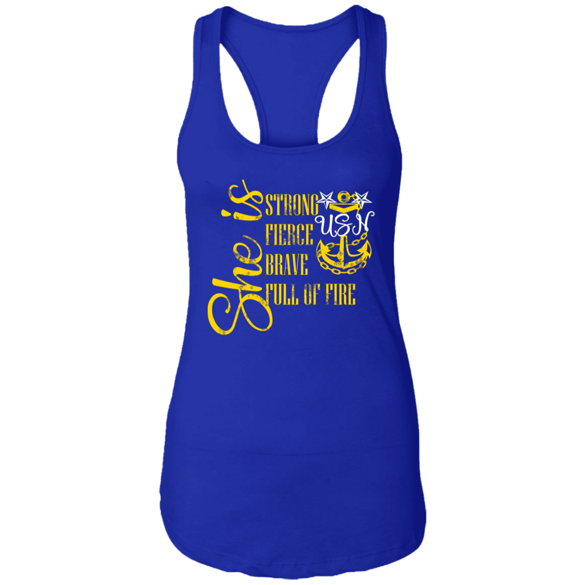 She is Master Ladies Racerback Tank