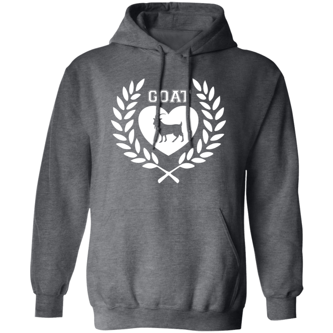 Goat Wreath White Pullover Hoodie
