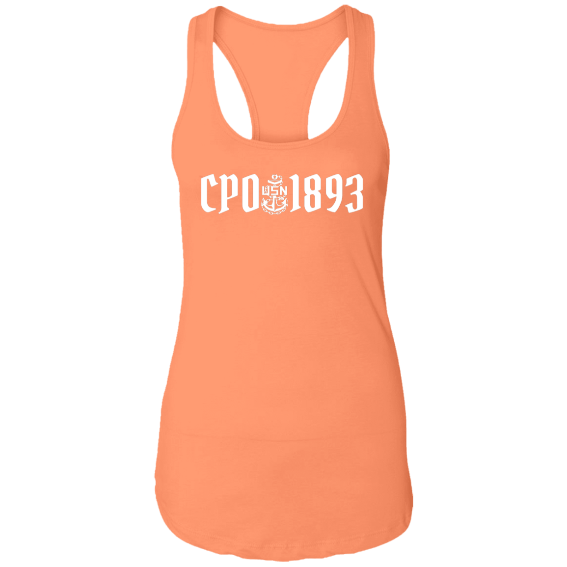 CPO 1893 White Ladies Racerback Tank