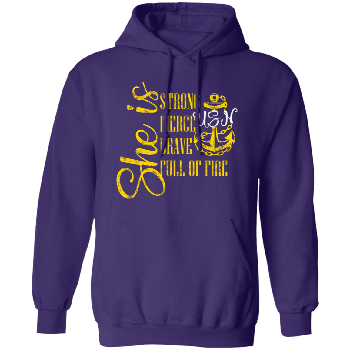 She Is Gold Pullover Hoodie