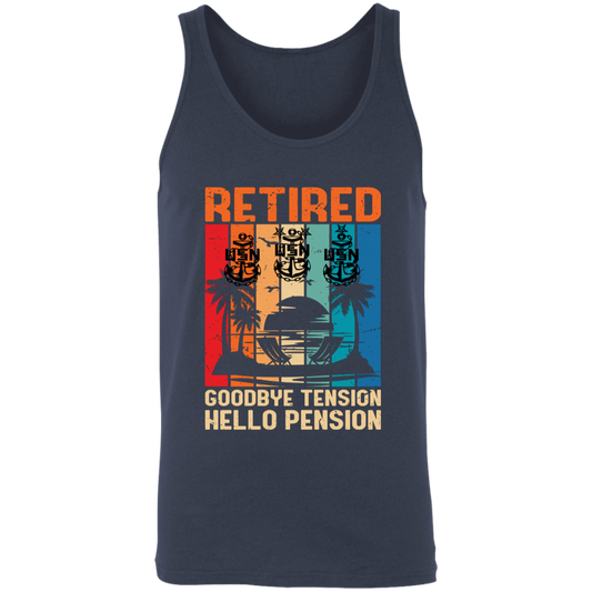 Retired Hello Pension Unisex Tank