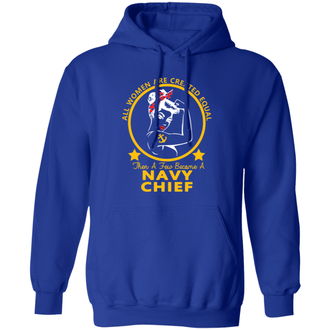 Navy Girl Chief Gold Pullover Hoodie