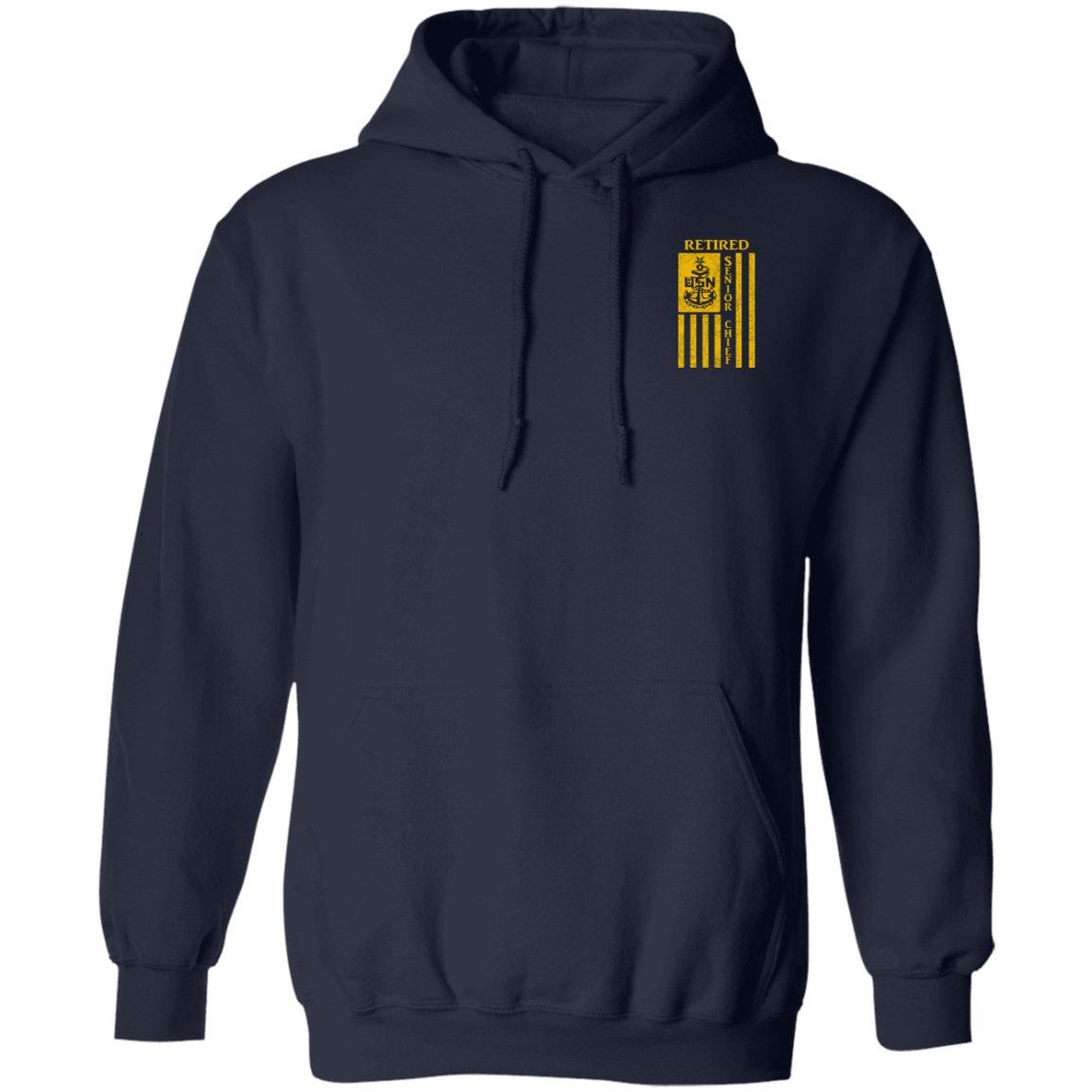 Retired Senior Chief Flag FB Pullover Hoodie